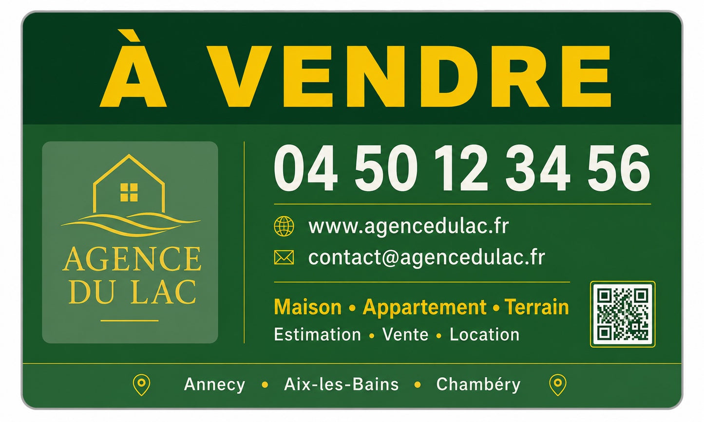 Panneau agent immobilier