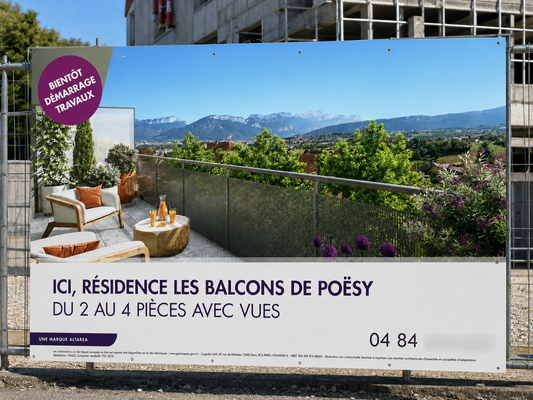 Panneau promotion immobilière 3 × 2 m (2 parties)