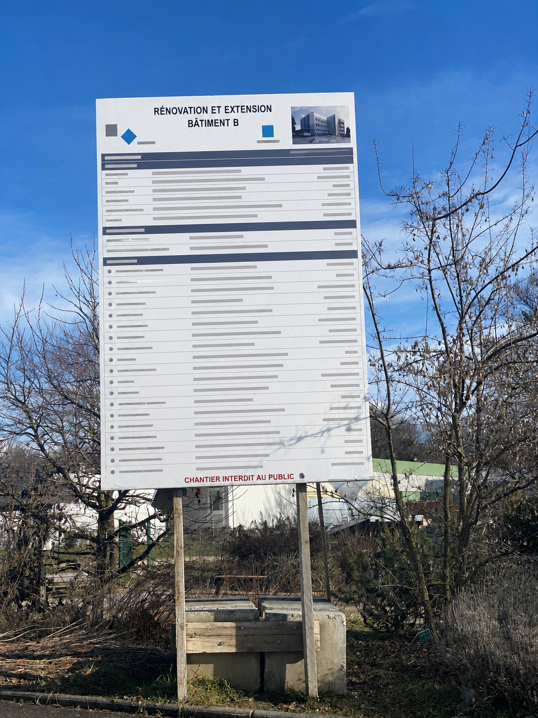 Panneau permis de construire 80×120 cm conforme R424-15